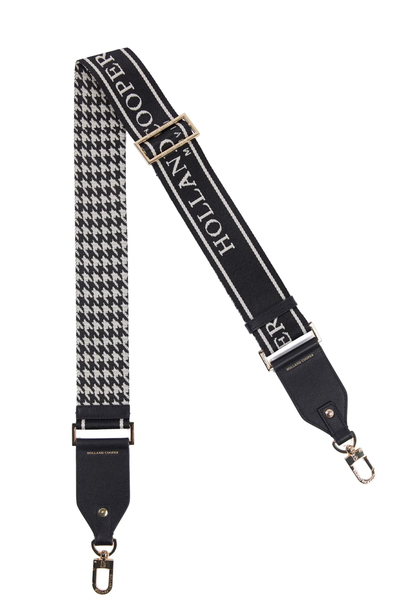 Holland Cooper Abbot Bag Strap Ecru Houndstooth Best