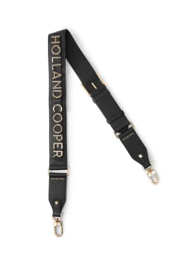 Holland Cooper Abbot Bag Strap Black Gold Outlet