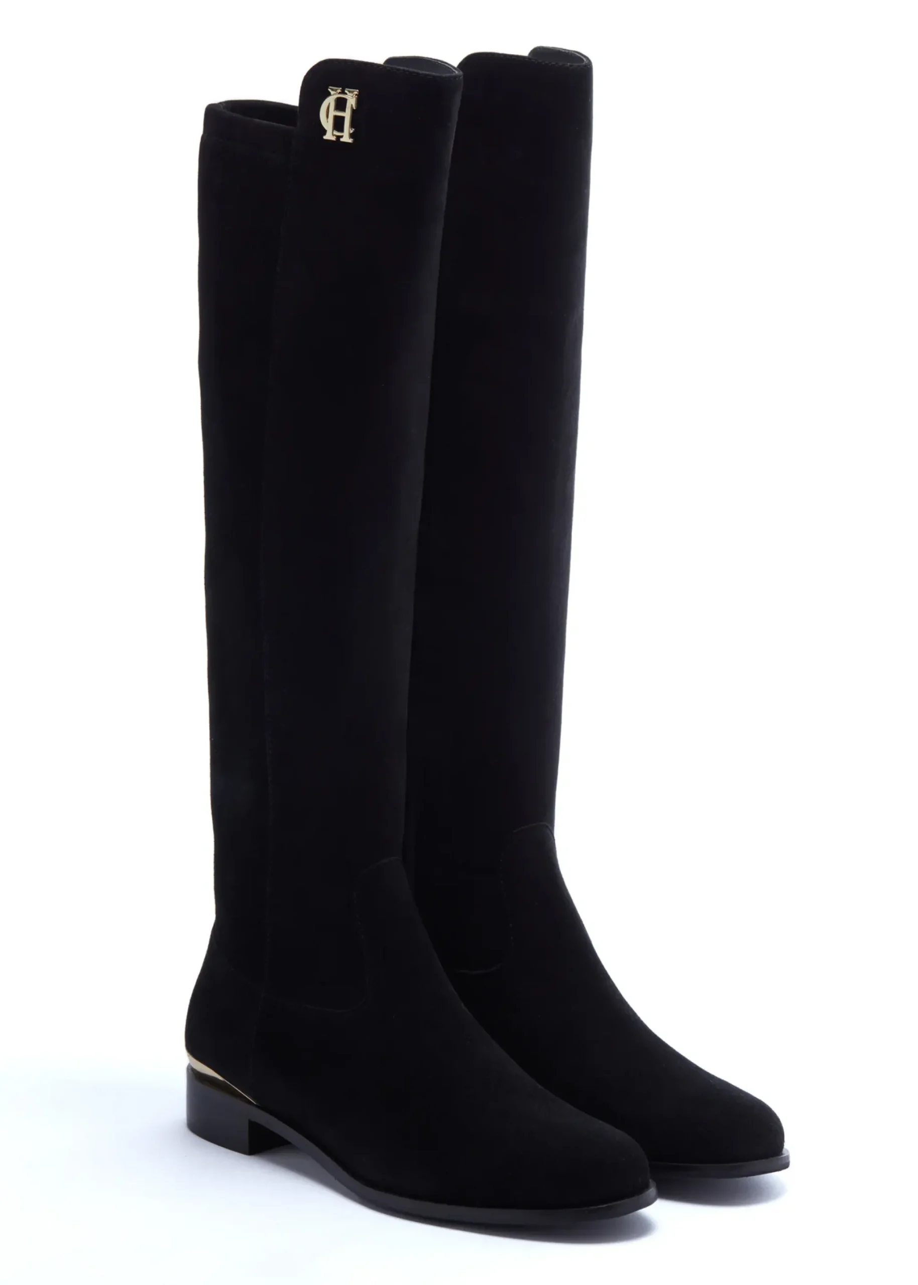 Holland Cooper Albany Knee Boot Black Hot