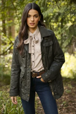 Holland Cooper Alma Wax Artillery Jacket Online