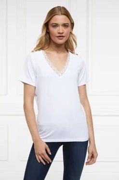 Holland Cooper Amelia Tee White Clearance