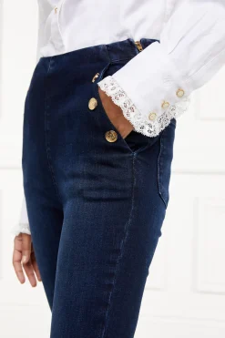 Holland Cooper Amoria Flared Jean Deep Indigo