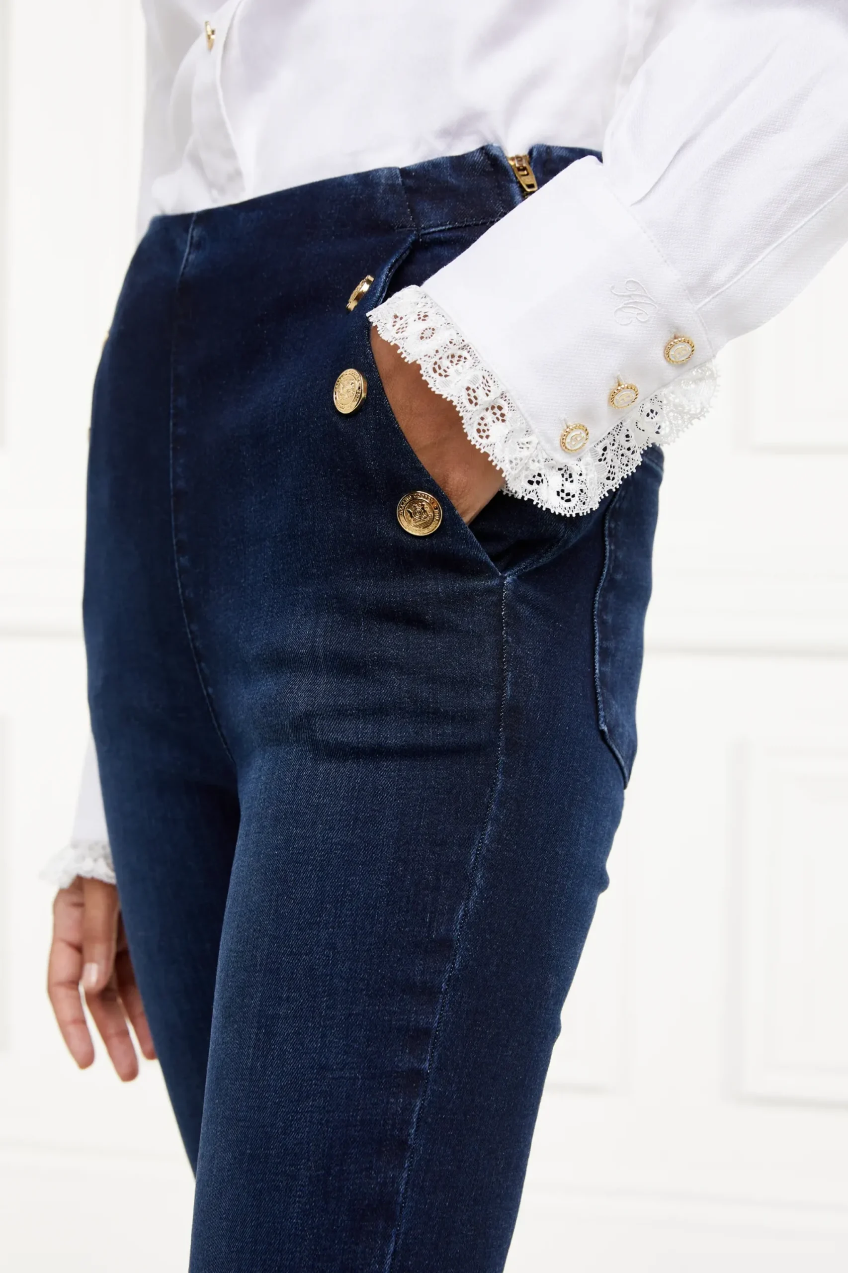 Holland Cooper Amoria Flared Jean Deep Indigo