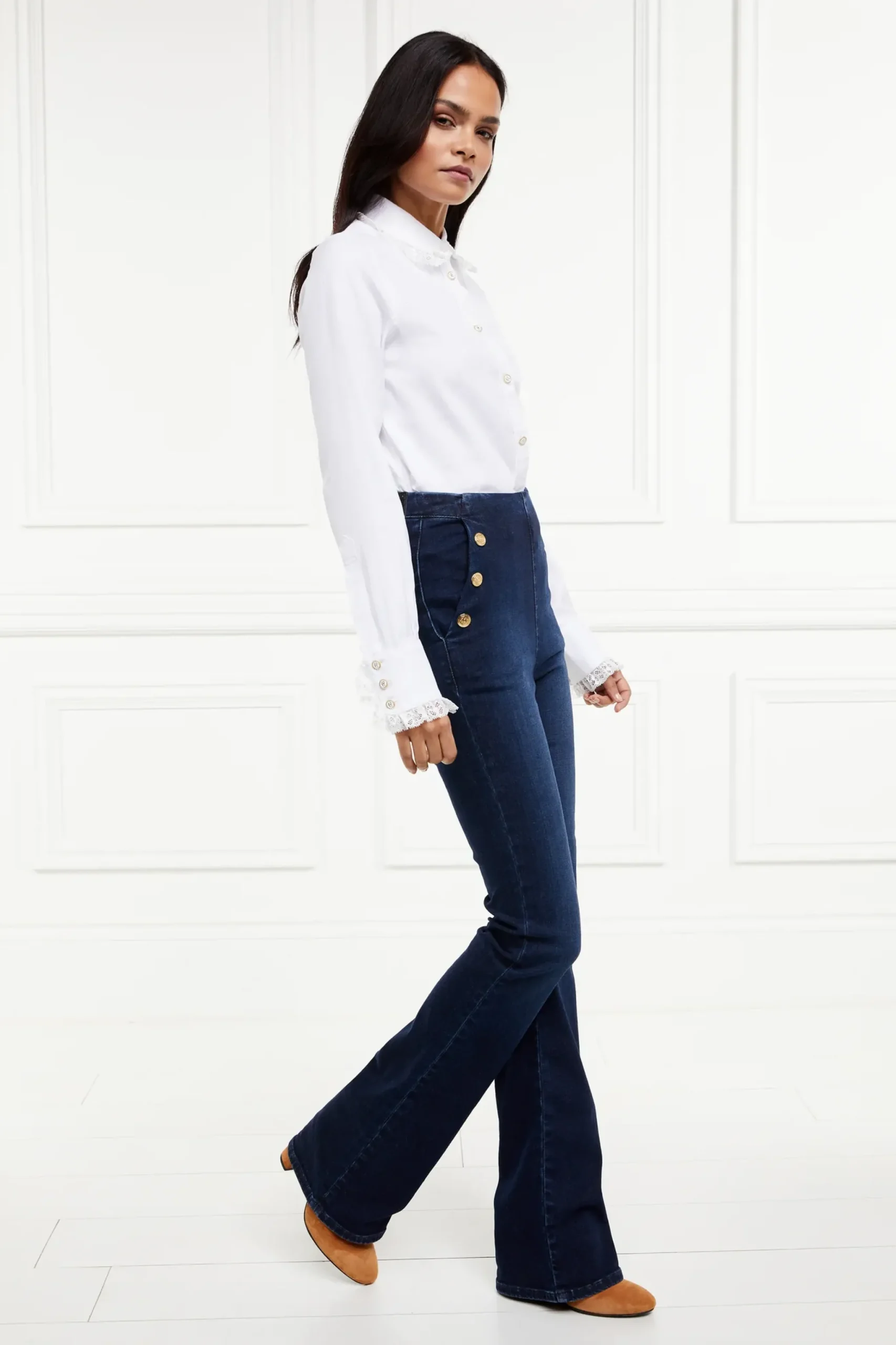 Holland Cooper Amoria Flared Jean Deep Indigo