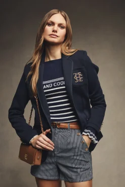 Holland Cooper Amoria Short Ticking Stripe Sale