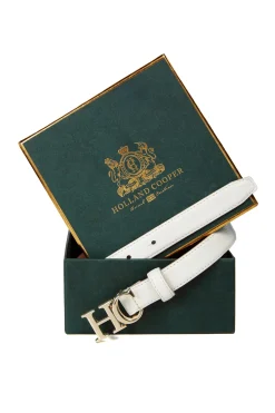 Holland Cooper Atelier Ultra Slim Belt Off White Online
