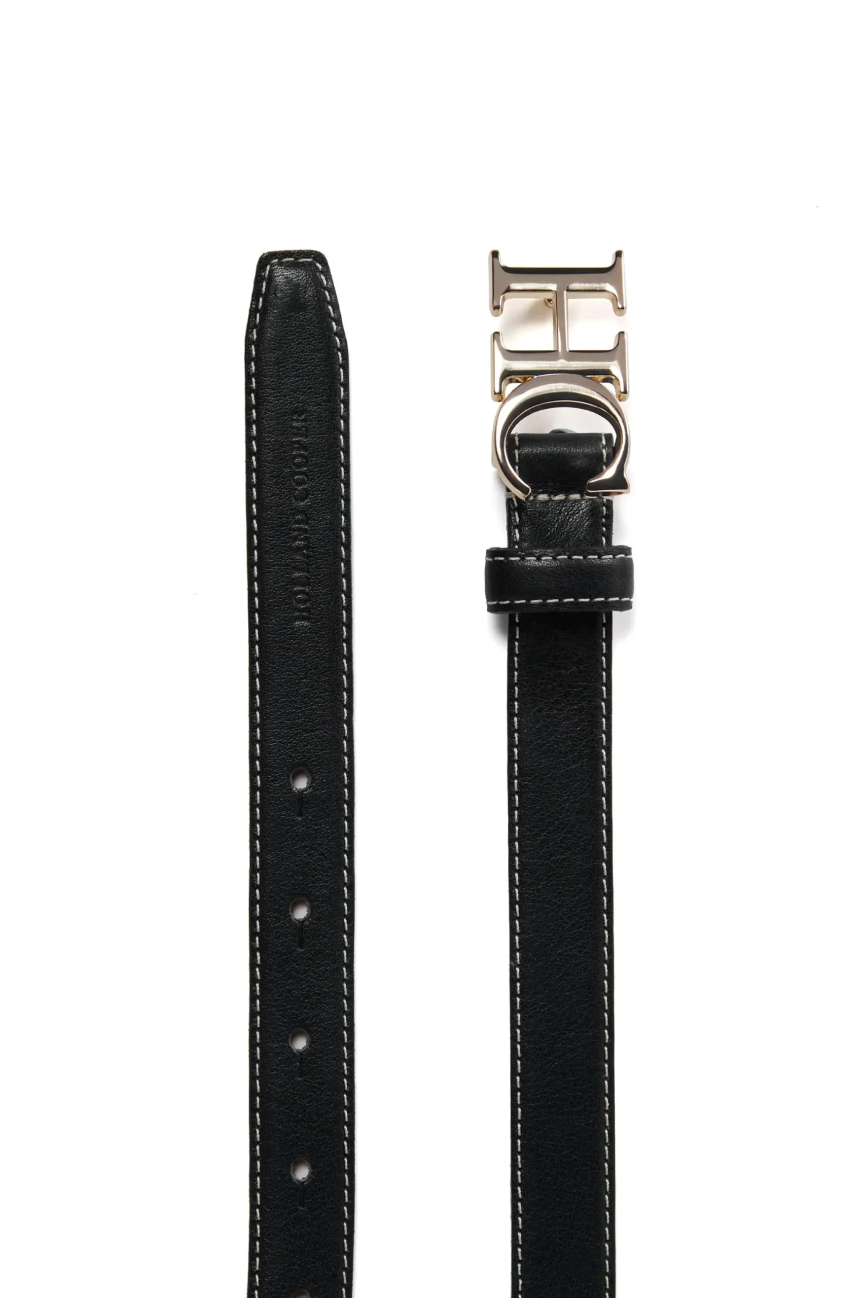 Holland Cooper Atelier Ultra Slim Belt Black Contast