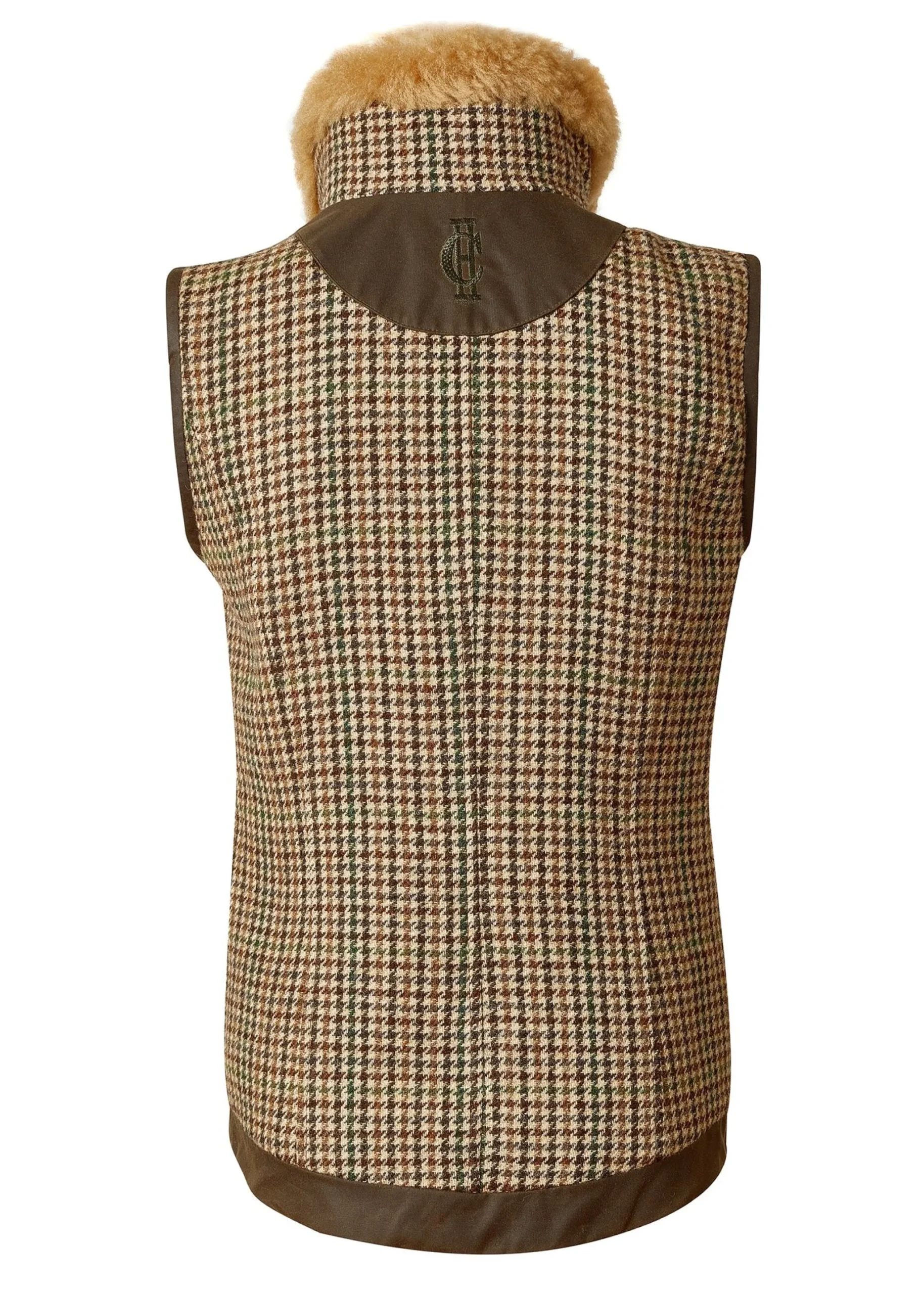 Holland Cooper Aviator Gilet Hailes Green Tweed Sale