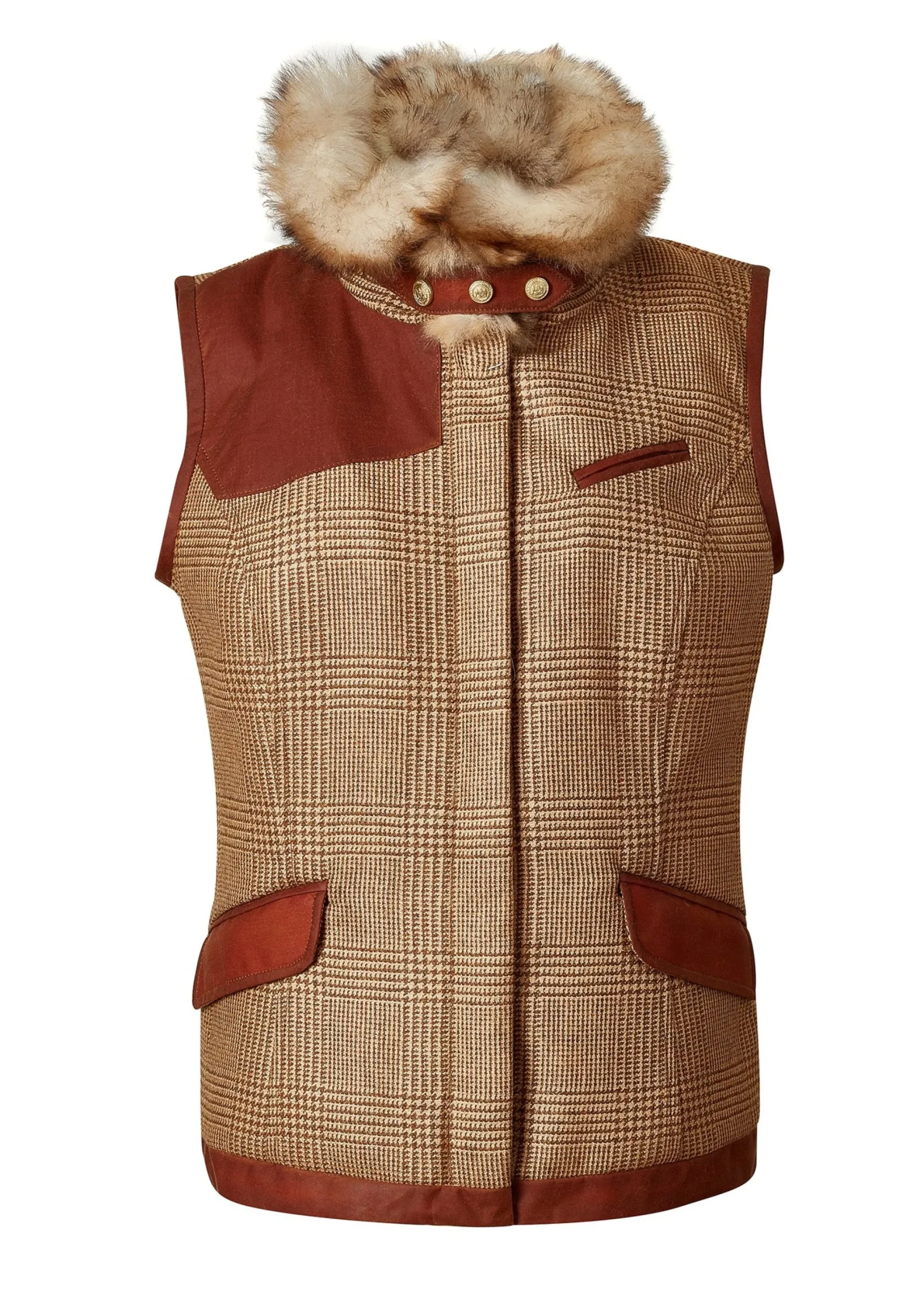Holland Cooper Aviator Gilet Tawny Clearance