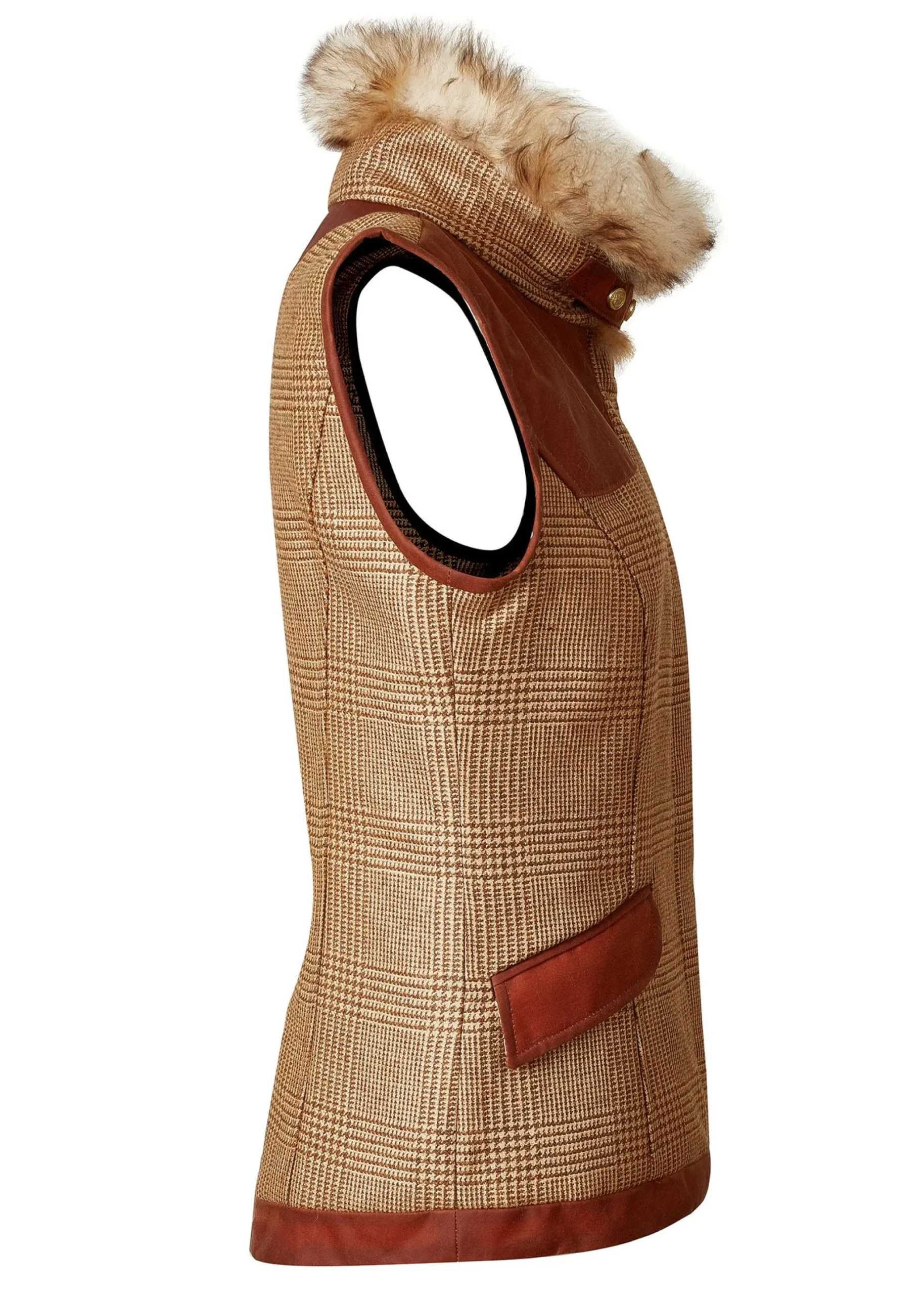 Holland Cooper Aviator Gilet Tawny Clearance