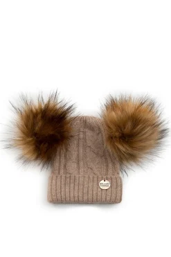 Holland Cooper Baby Bobble Hat Camel Clearance