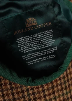 Holland Cooper Baker Boy Cap Hailes Green Tweed Discount