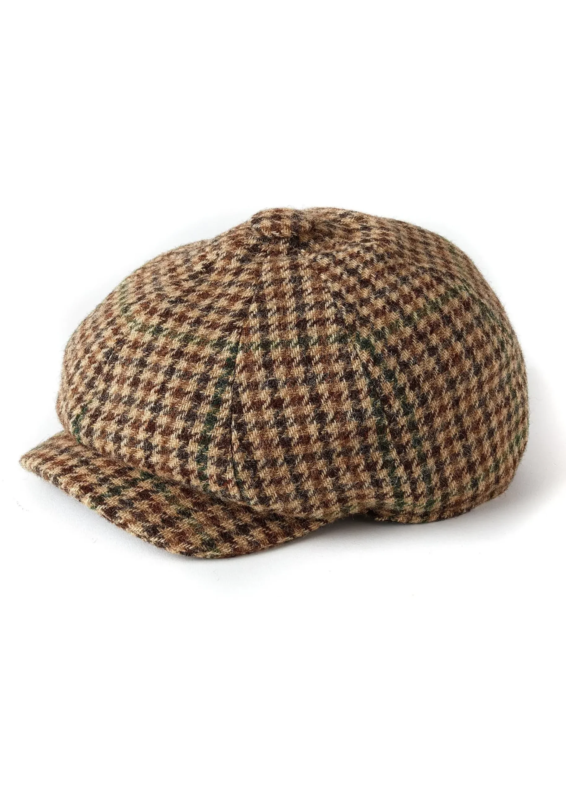 Holland Cooper Baker Boy Cap Hailes Green Tweed Discount