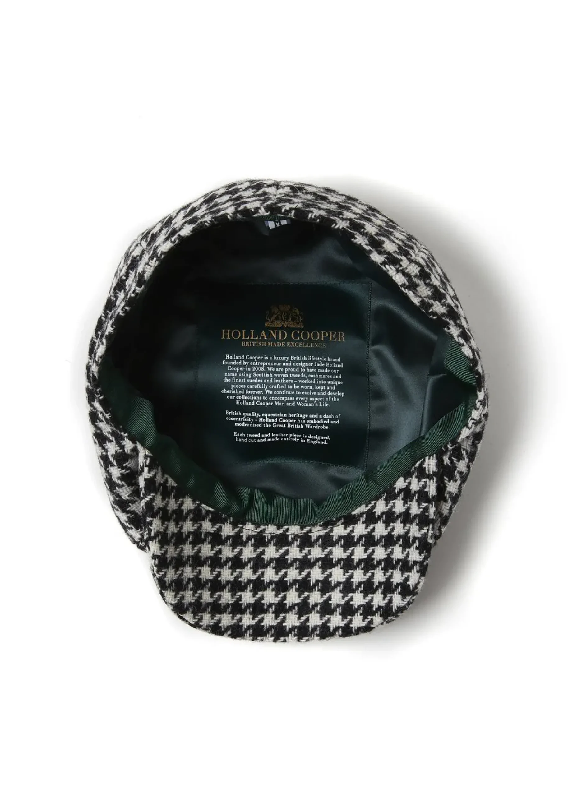Holland Cooper Baker Boy Cap Houndstooth Clearance