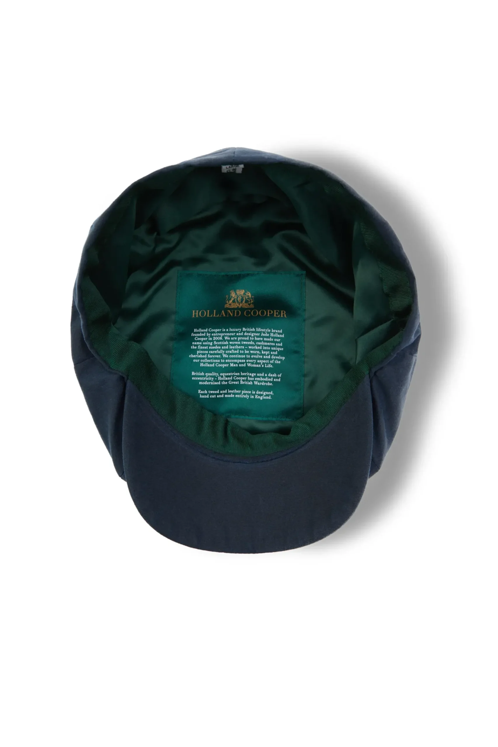 Holland Cooper Baker Boy Cap Navy Wax Best