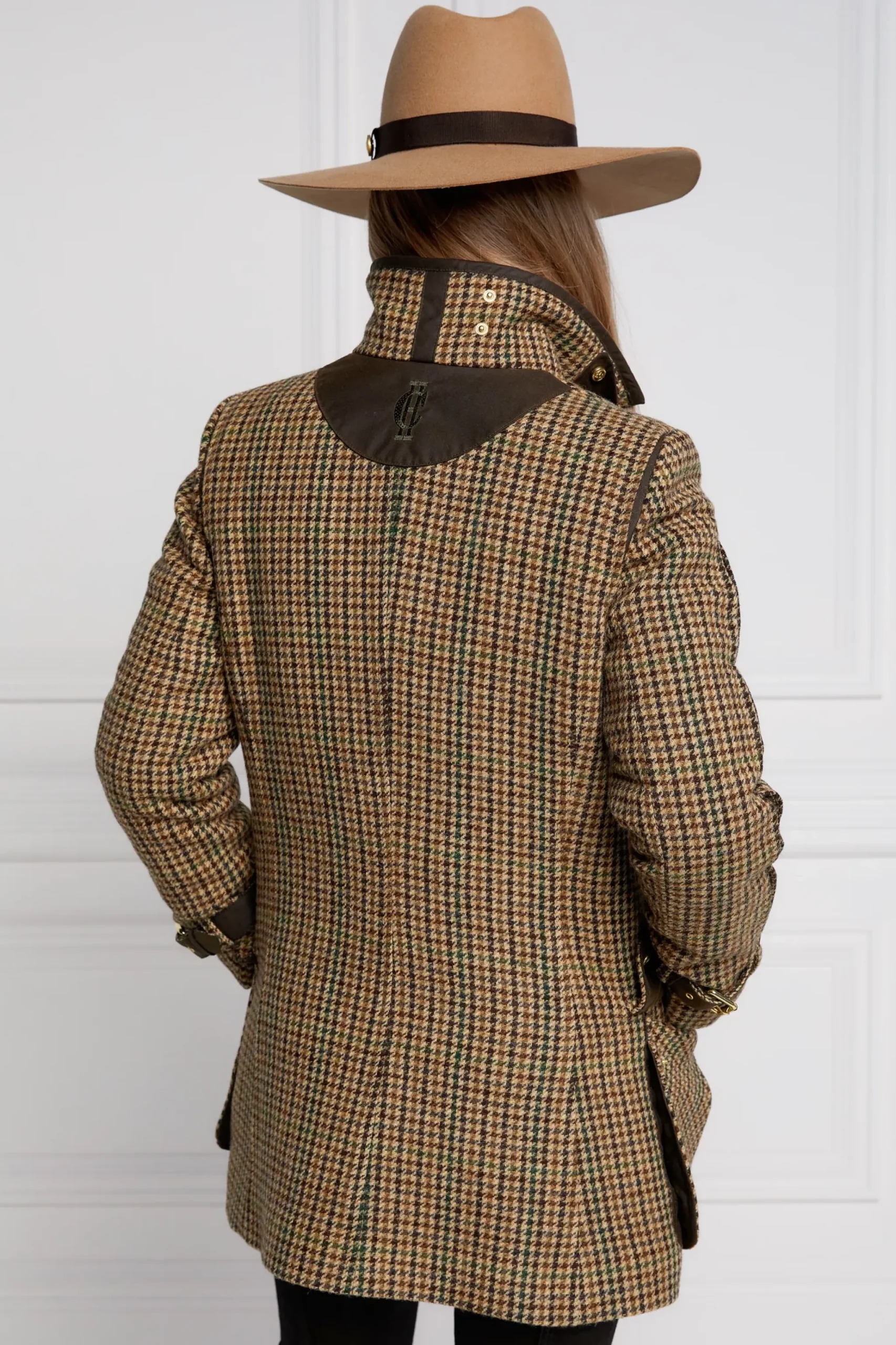 Holland Cooper Balmoral Field Coat Hailes Green Tweed Online