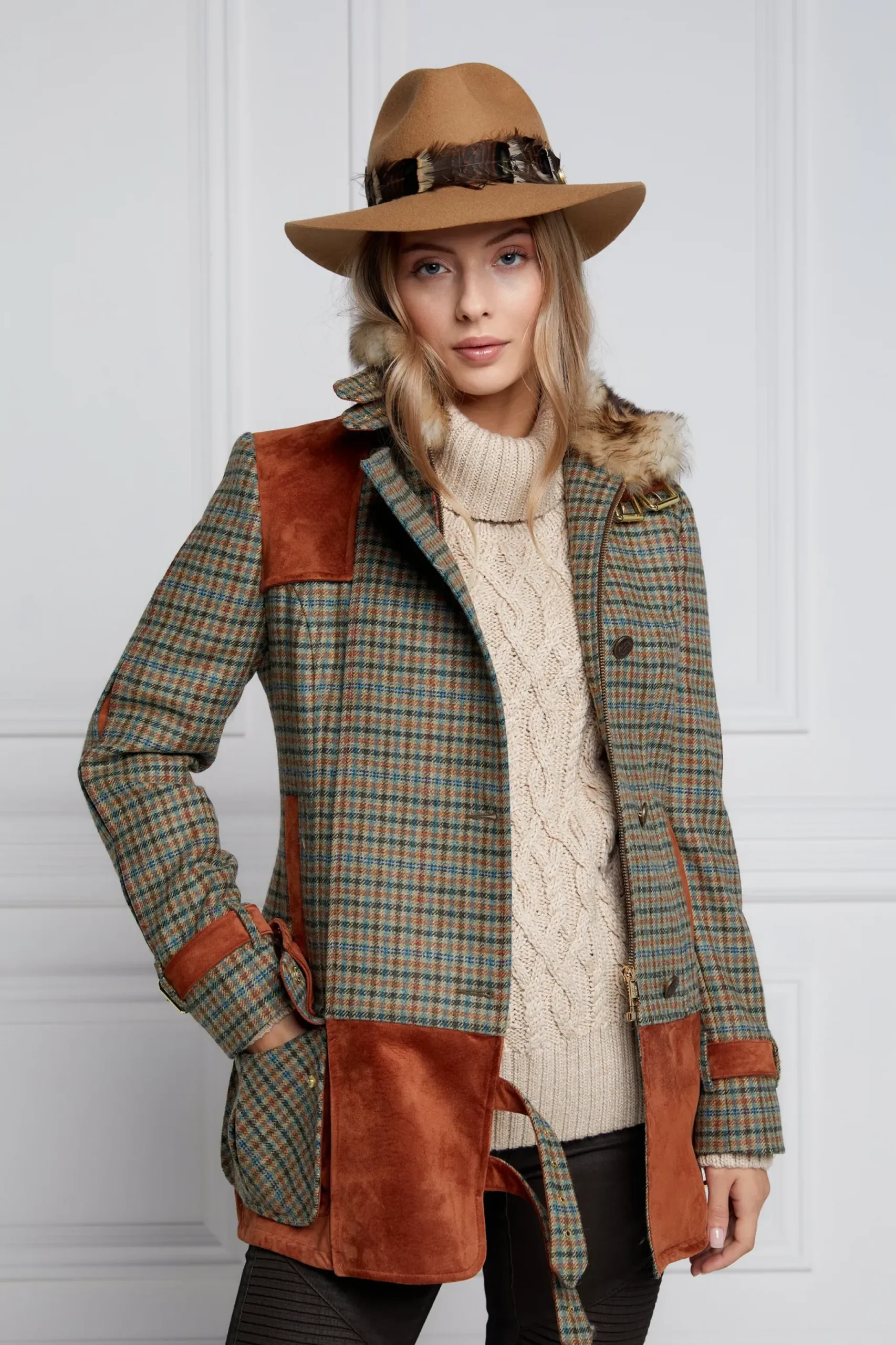 Holland Cooper Balmoral Field Jacket Bredon Tweed Online