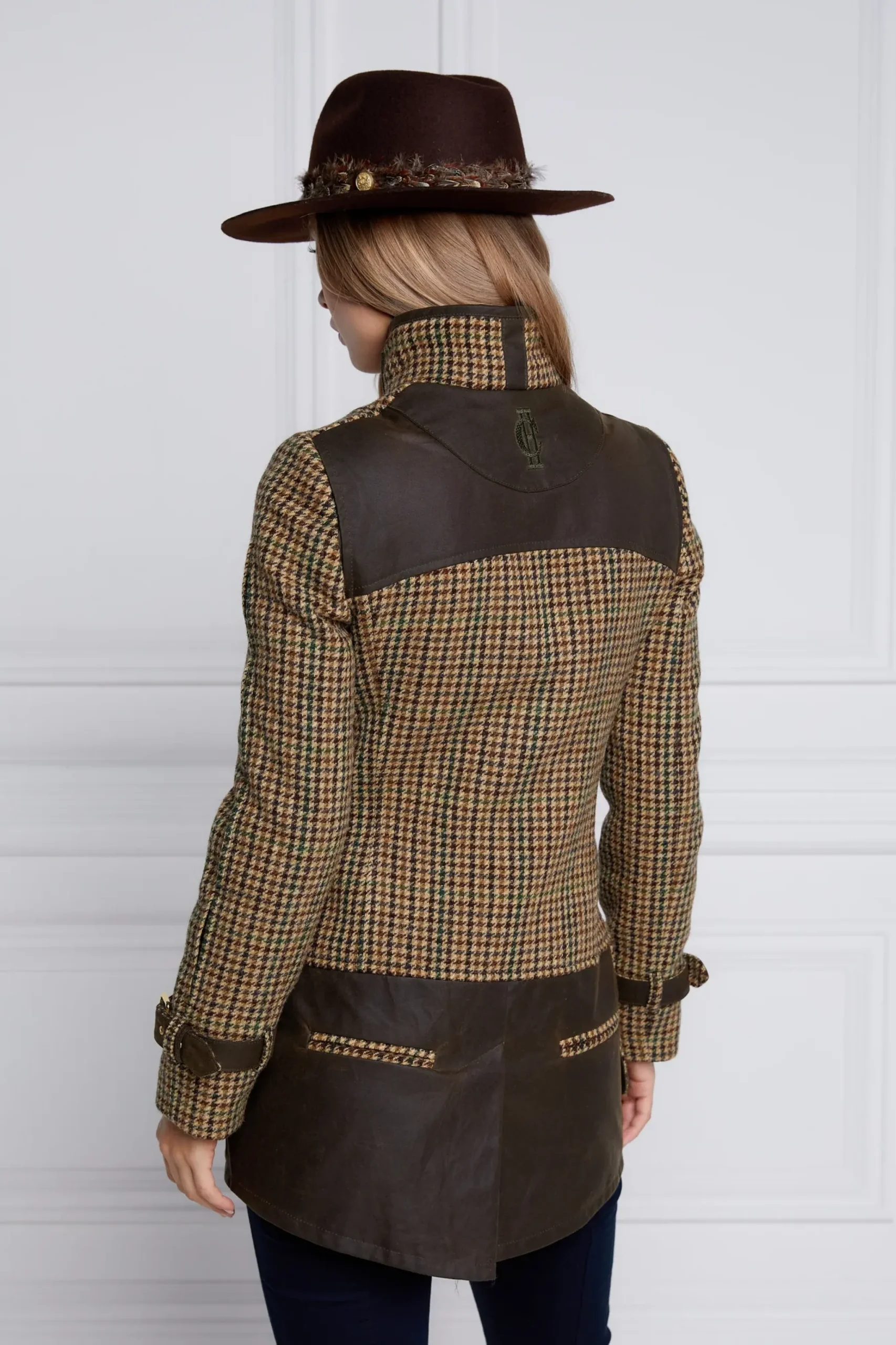 Holland Cooper Balmoral Field Jacket Hailes Green Tweed