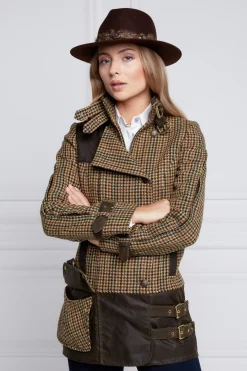 Holland Cooper Balmoral Field Jacket Hailes Green Tweed