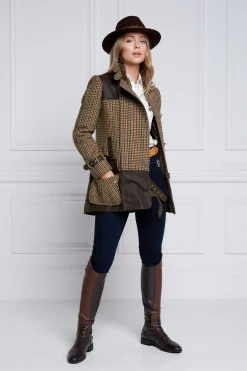 Holland Cooper Balmoral Field Jacket Hailes Green Tweed