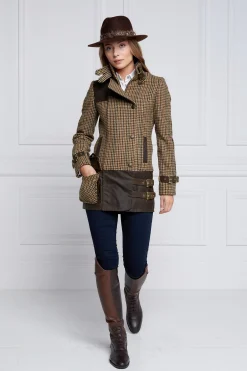 Holland Cooper Balmoral Field Jacket Hailes Green Tweed