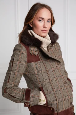 Holland Cooper Balmoral Field Jacket Bourbon Tweed Discount