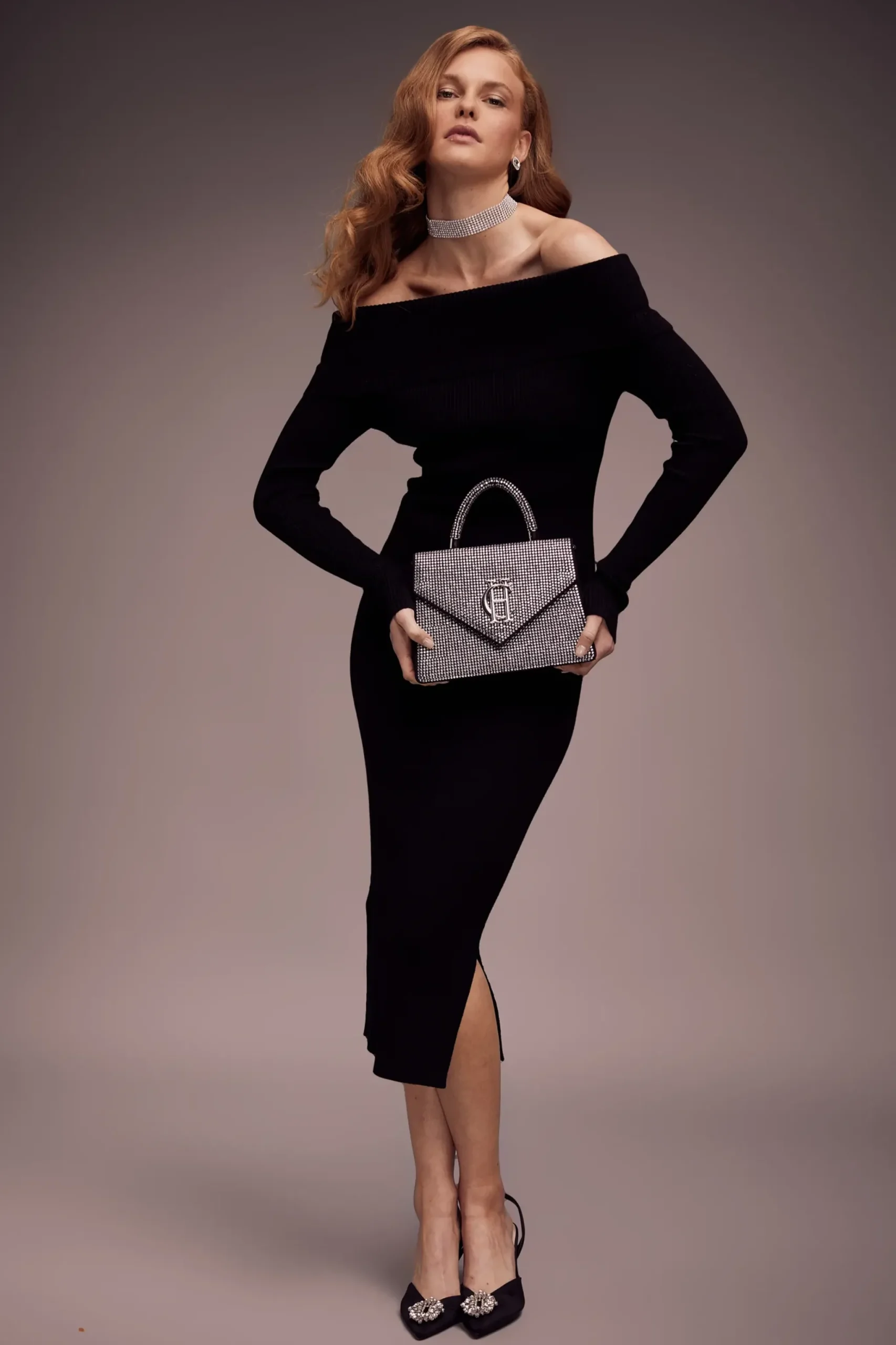 Holland Cooper Bardot Midi Dress Clearance
