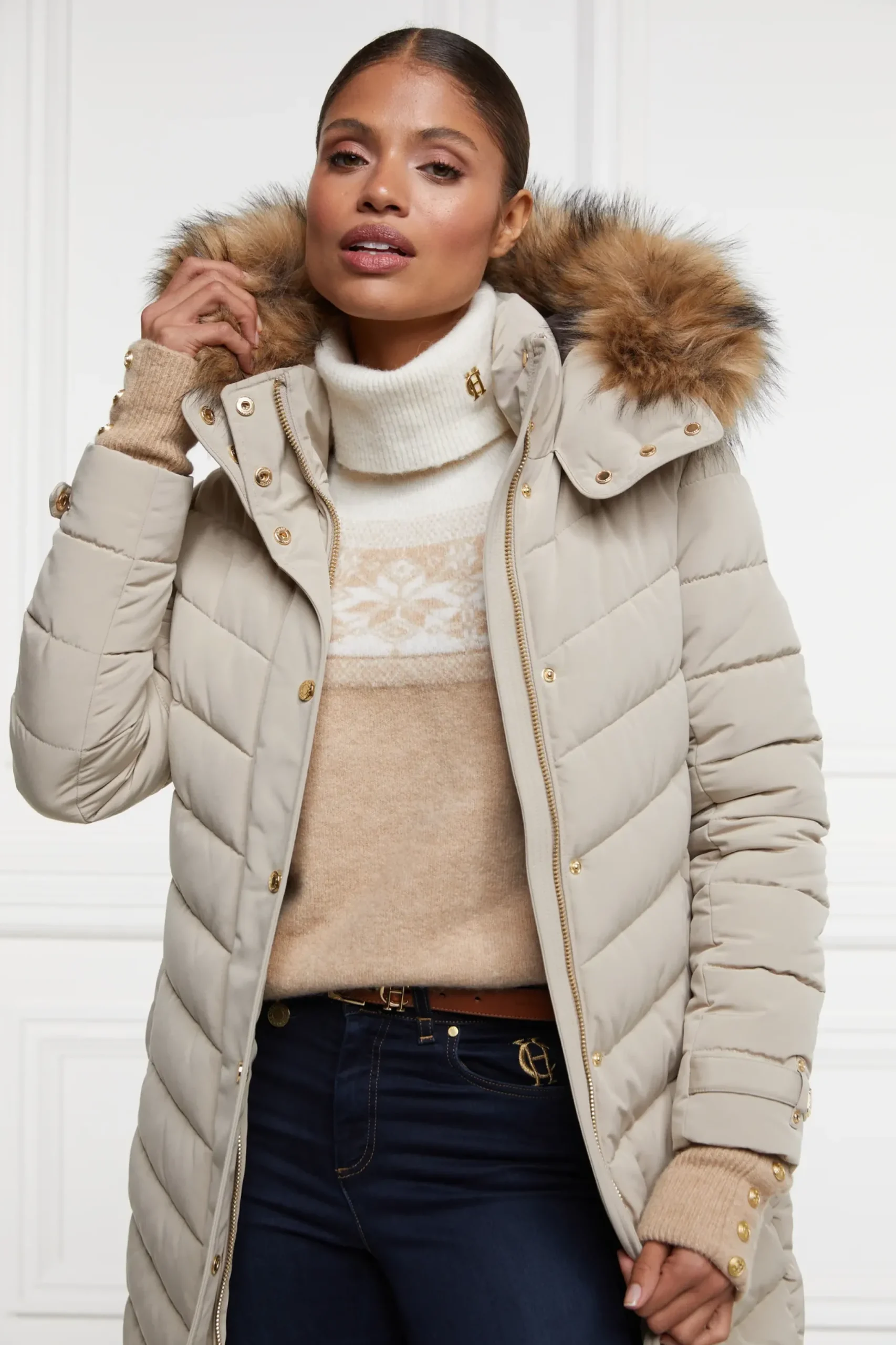 Holland Cooper Beatrice Knit Camel Discount