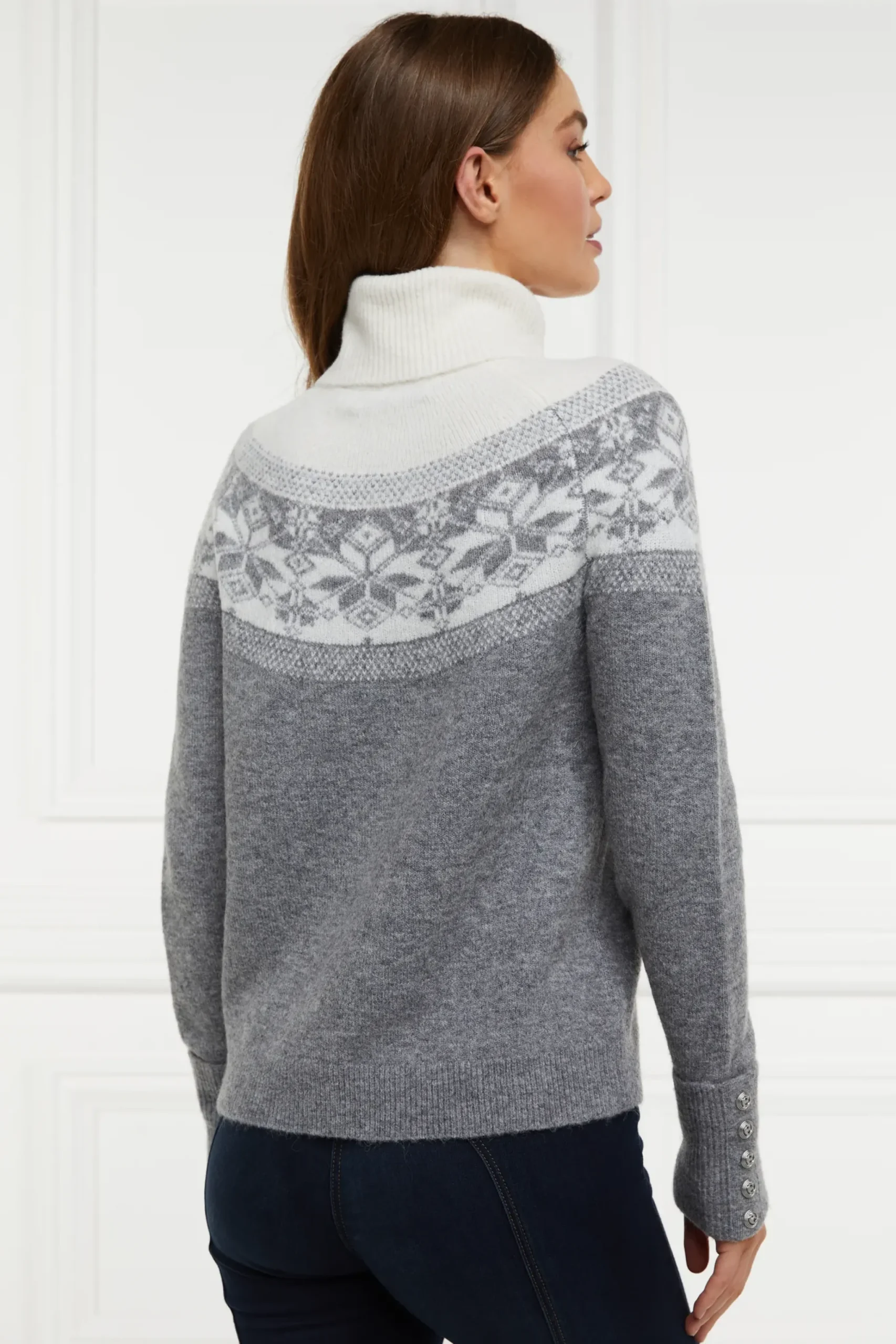 Holland Cooper Beatrice Knit Dark Grey Marl