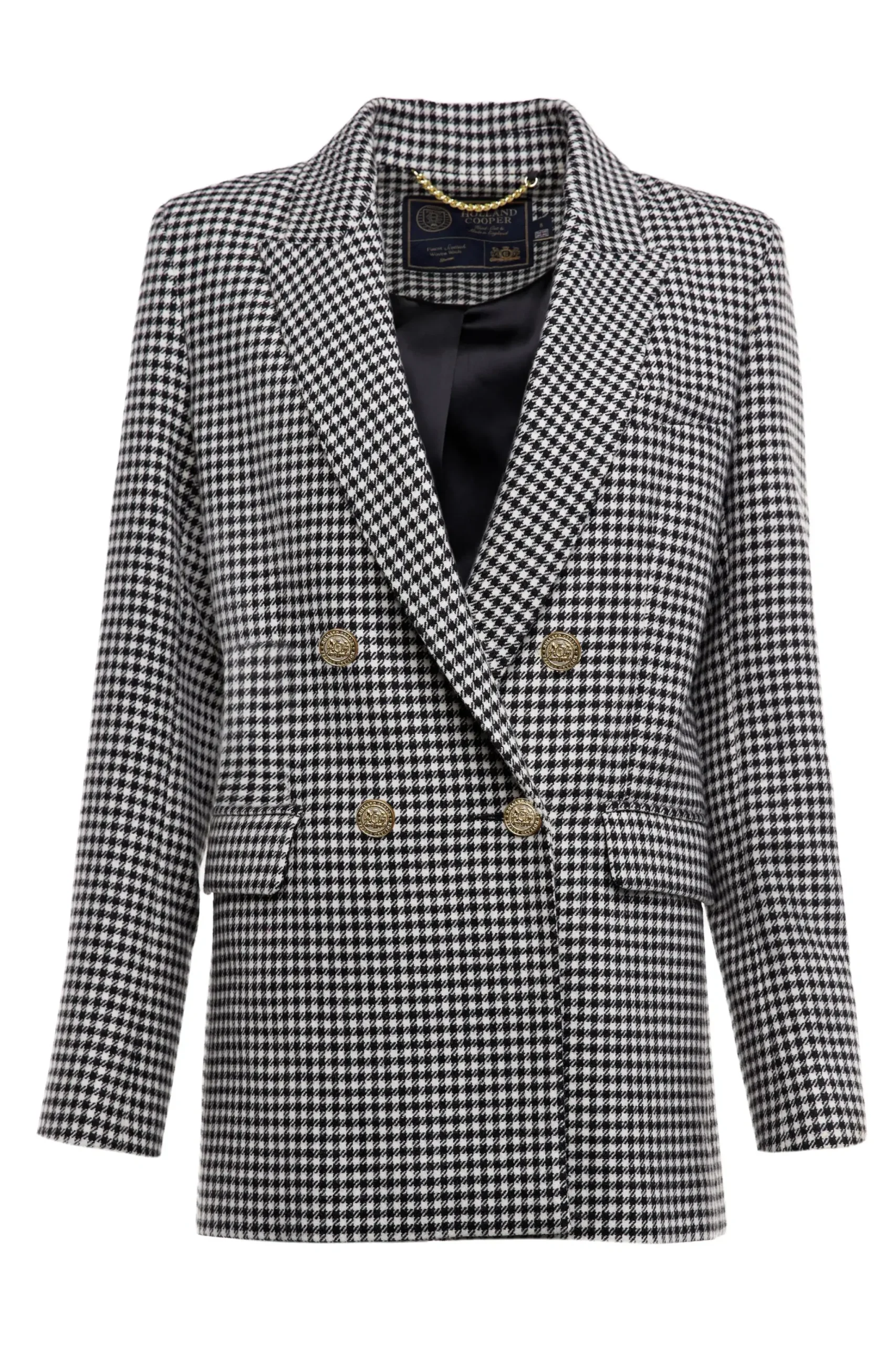 Holland Cooper Belgravia Blazer Black & White Puppy Tooth