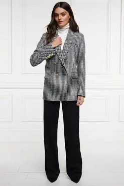Holland Cooper Belgravia Blazer Black & White Puppy Tooth