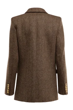 Holland Cooper Belgravia Blazer Large Scale Brown Herringbone Best