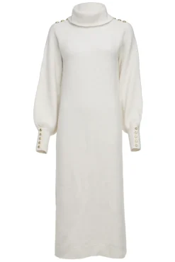 Holland Cooper Berkeley Roll Neck Dress Natural Clearance
