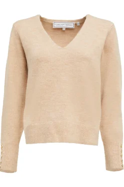 Holland Cooper Berkeley V-Neck Knit Camel Discount