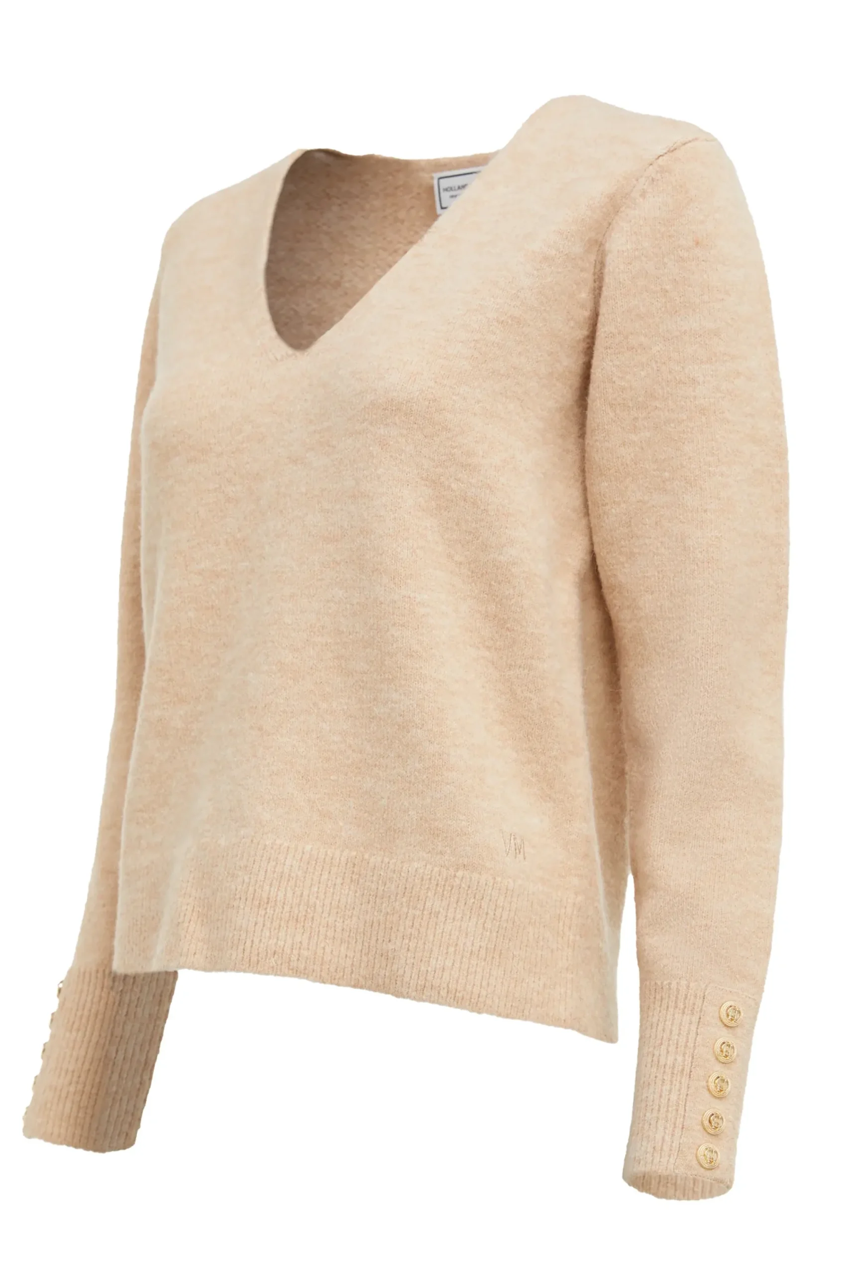 Holland Cooper Berkeley V-Neck Knit Camel Discount