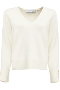 Holland Cooper Berkeley V-Neck Knit Natural Online