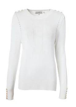 Holland Cooper Bibury Crew Neck Knit Natural New