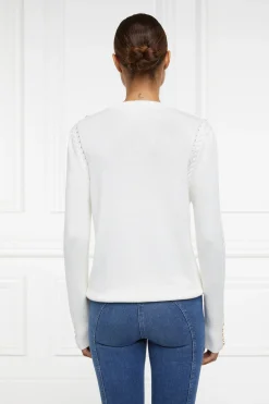 Holland Cooper Bibury Crew Neck Knit Natural New