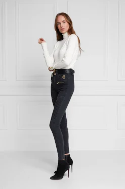 Holland Cooper Biker Jean Washed Black Hot