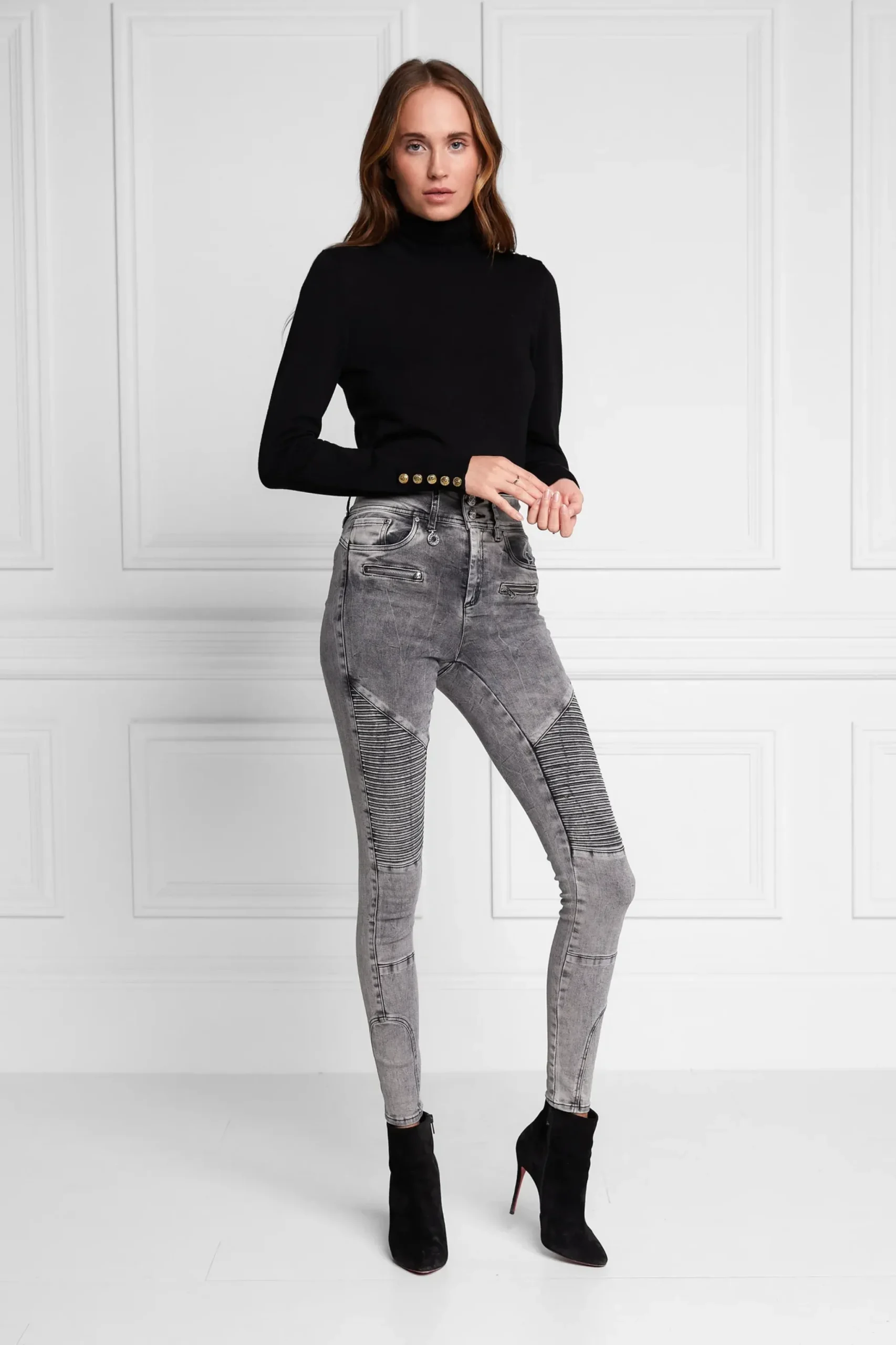 Holland Cooper Biker Jean Ash Grey Discount