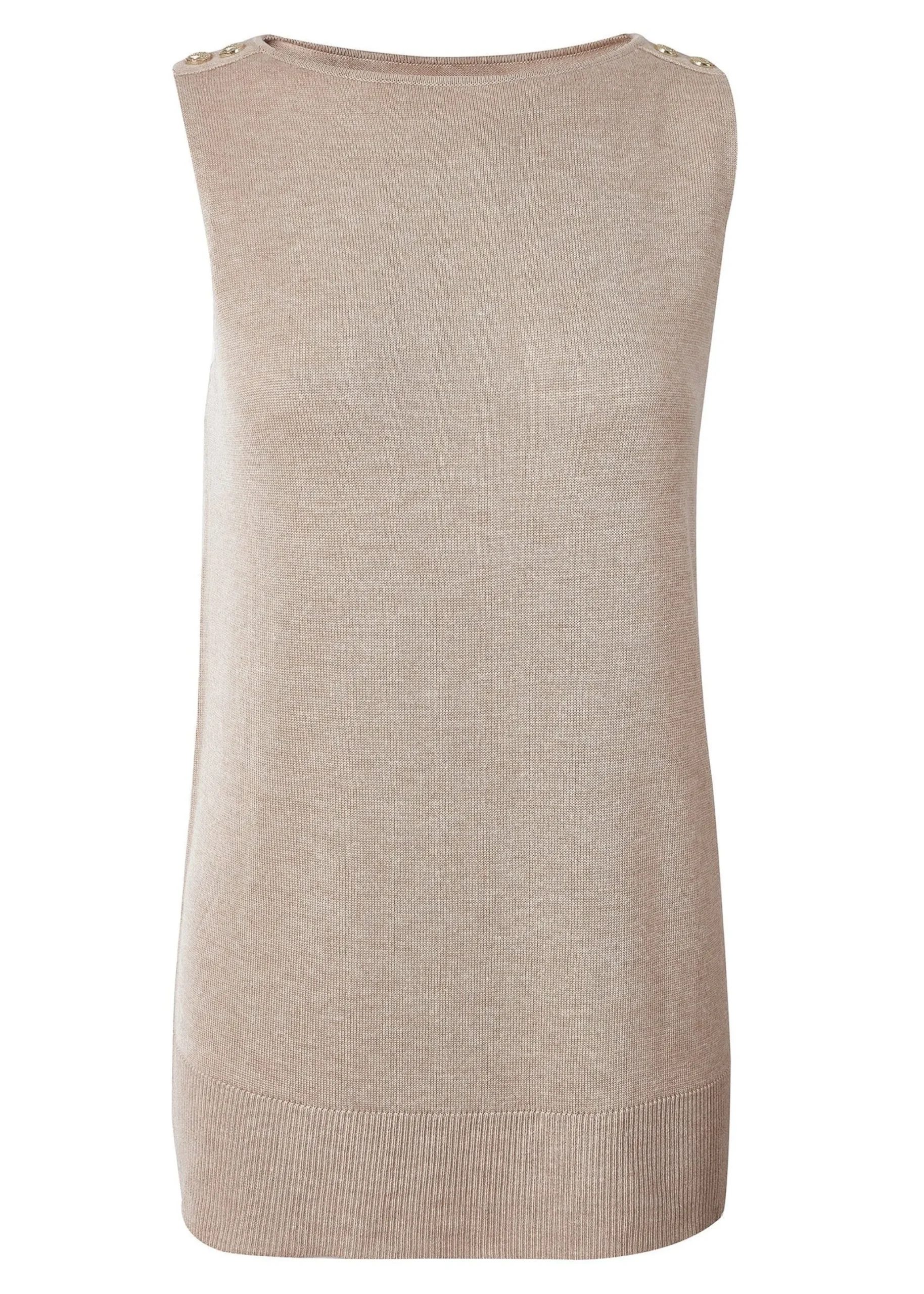 Holland Cooper Boat Neck Vest Camel New
