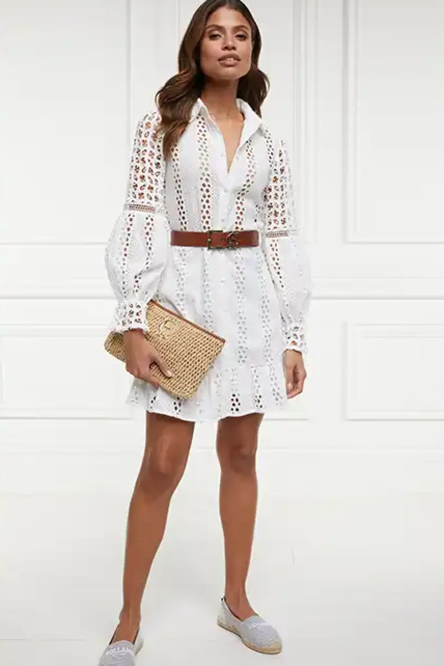 Holland Cooper Broderie Lace Dress Outlet