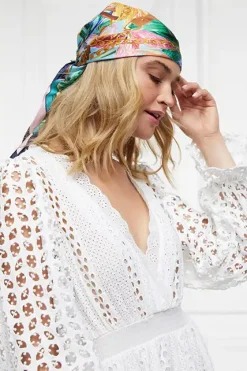 Holland Cooper Broderie Lace V-Neck Midi Dress Clearance
