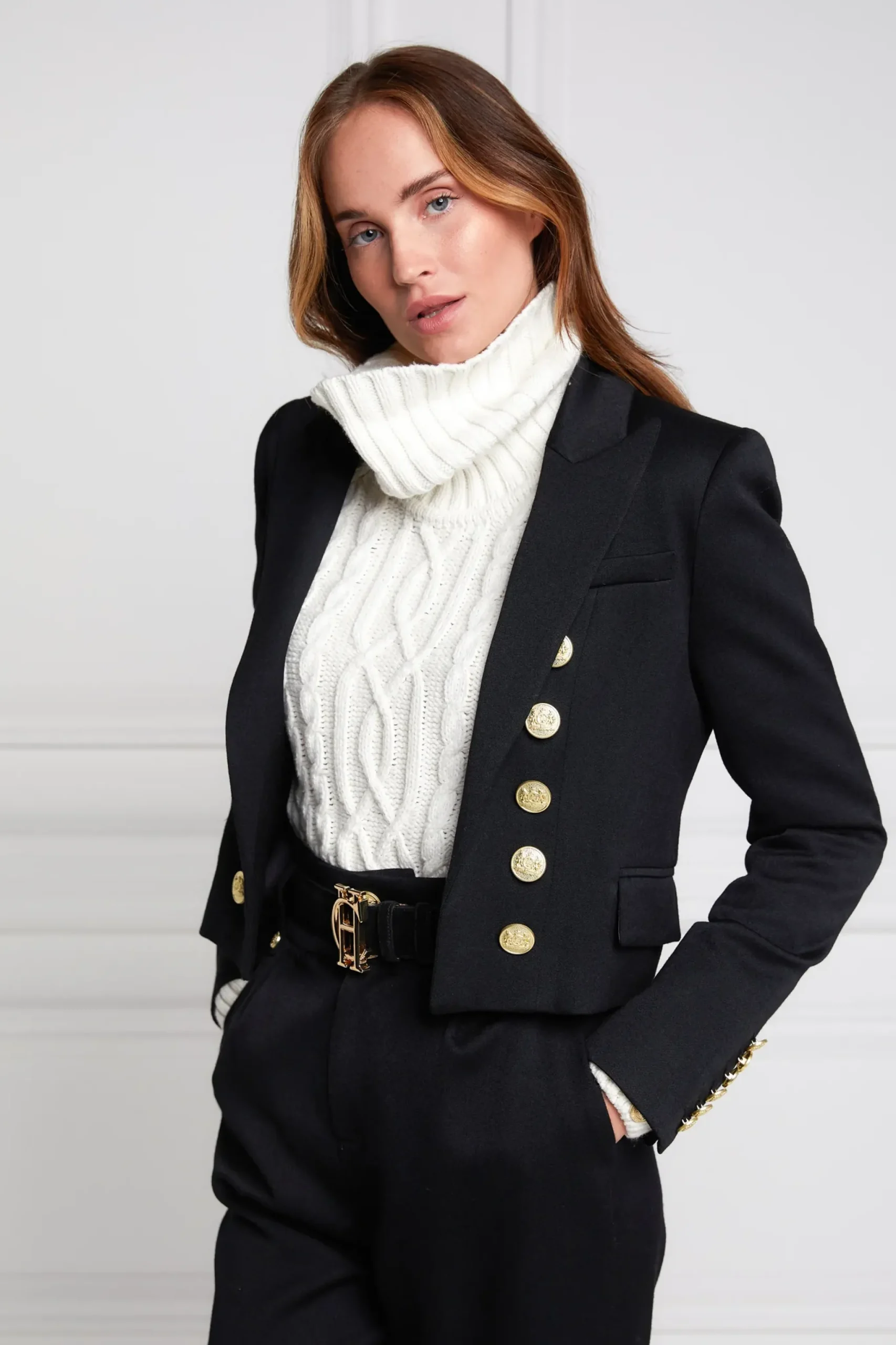 Holland Cooper Brompton Jacket Black Barathea Clearance