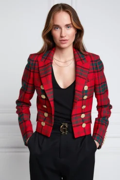 Holland Cooper Brompton Jacket Red Tartan Best