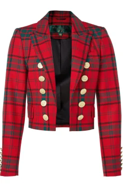Holland Cooper Brompton Jacket Red Tartan Best