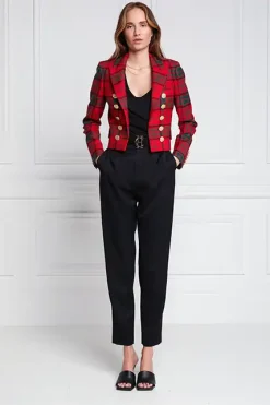 Holland Cooper Brompton Jacket Red Tartan Best