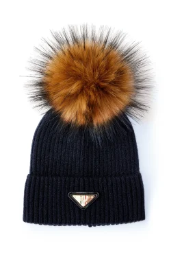 Holland Cooper Burghley Bobble Hat Ink Navy Hot