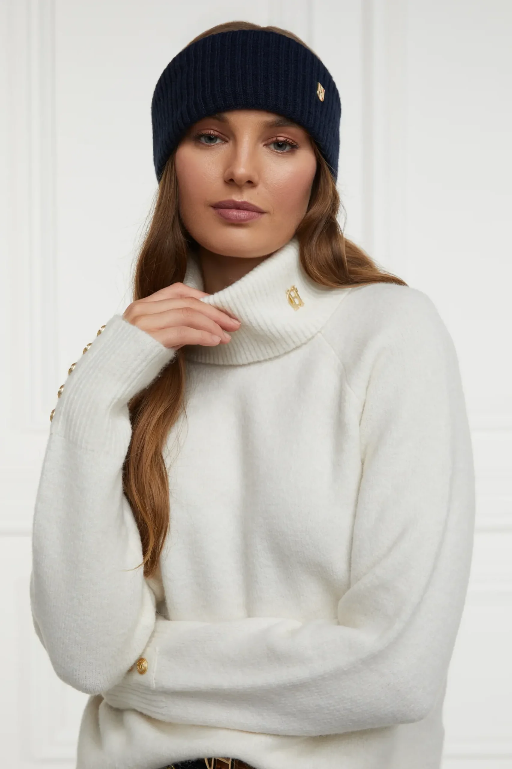 Holland Cooper Burghley Headband Ink Navy Clearance