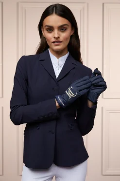 Holland Cooper Burghley Riding Gloves Ink Navy Outlet